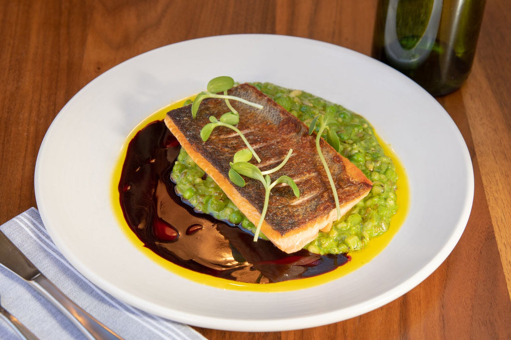 Trout with Herb Puree and Porridge